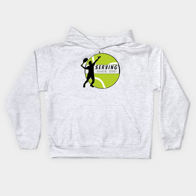 Playing tennis since 2001 Kids Hoodie by TheWrightLife